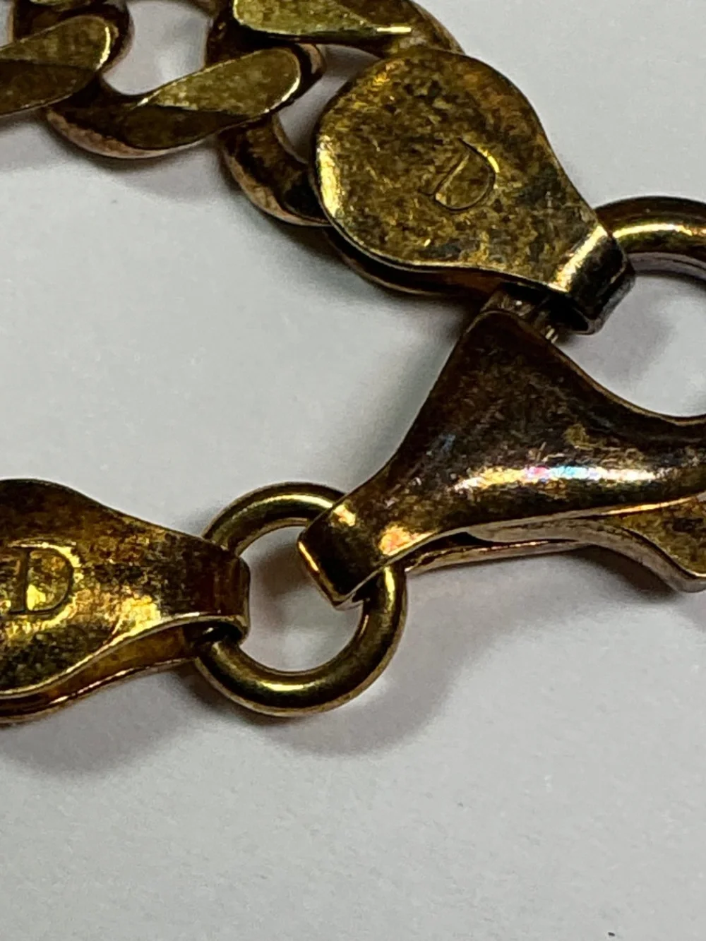 Gold-Tone Figaro Link Bracelet - Men's Accessory